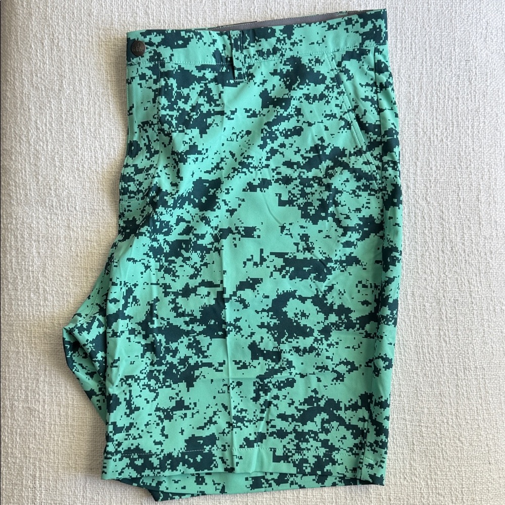 Adidas Teal Digital Camo Golf Shorts
